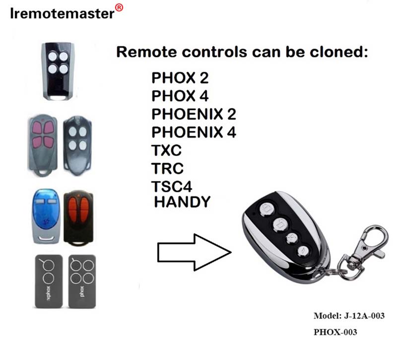 Untuk PHOENIX 2 4 TSC2 TSC4 HANDY2 alat kawalan jauh pintu garaj gantian 433.92mhz